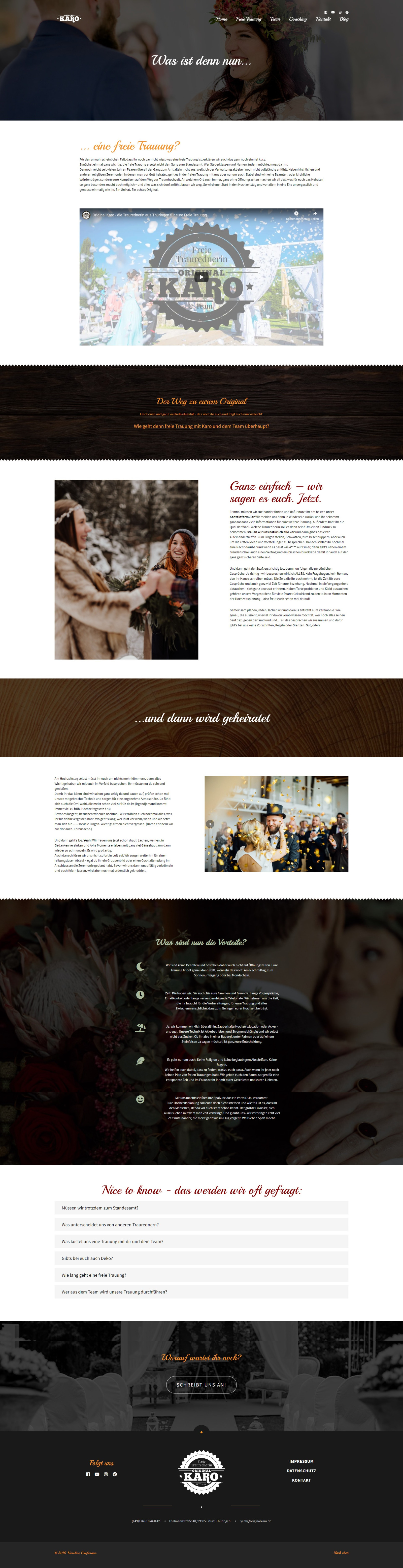 Website Original Karo Freie Traurednerin & Team